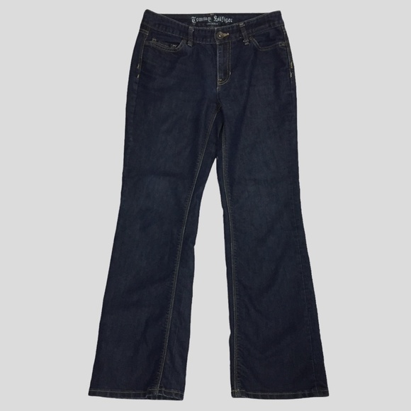 Tommy Hilfiger Boyfriend Jeans Womens 2S 30W 28L Mid Rise Easy Fit Bootcut - Picture 1 of 12